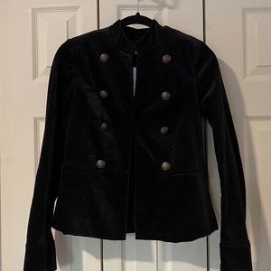 NWT velvet military-style blazer